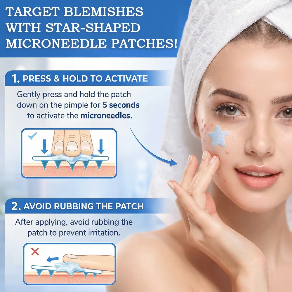 Celsiora® 2-in-1 Microneedle & Hydrocolloid Star Patch | Acne, Raised Moles, Flat Warts & Skin Tags Remover | 6 Colors Pimple Patch for Face & Neck | Invisible Star Zit Stickers | 240 Count