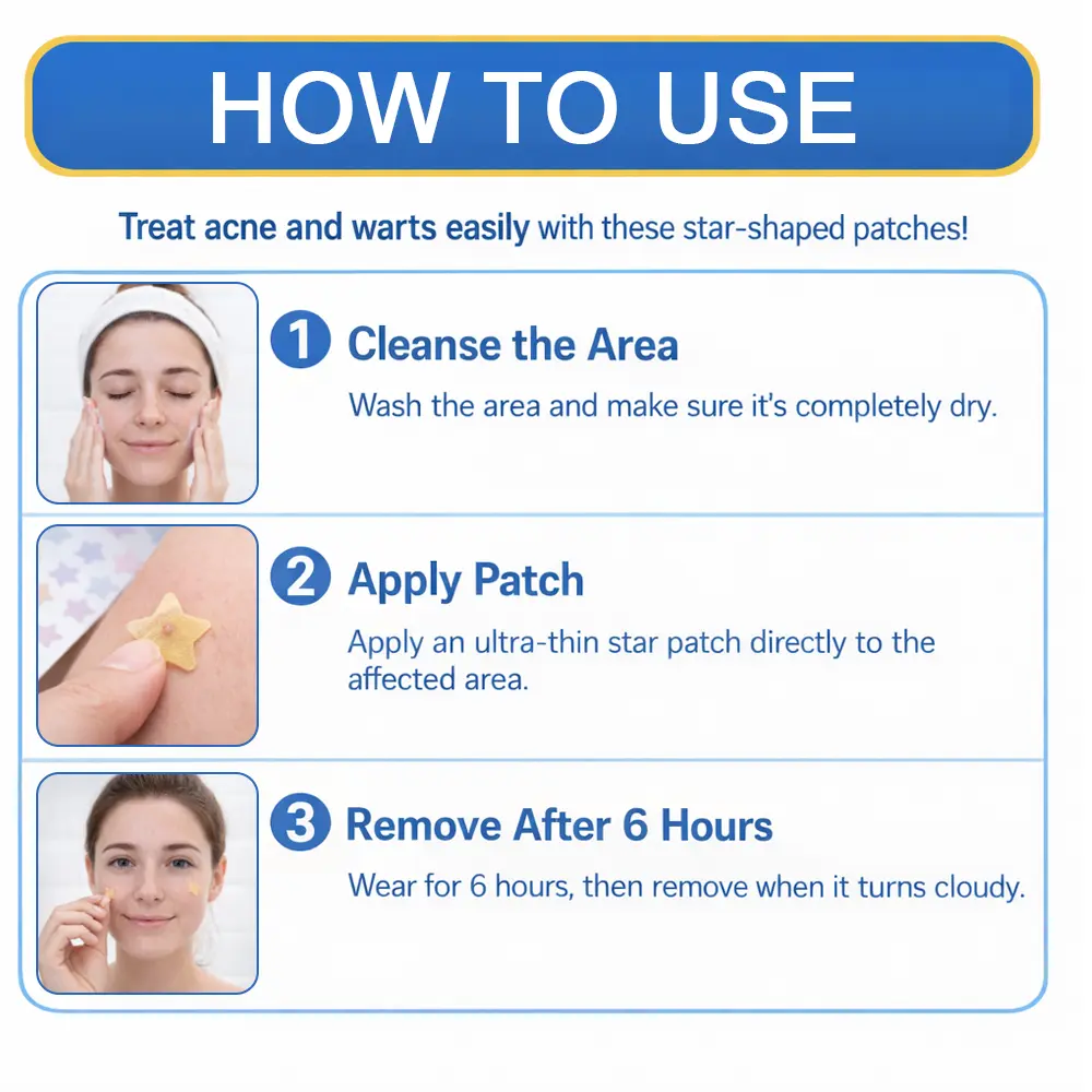 Celsiora® 2-in-1 Microneedle & Hydrocolloid Star Patch | Acne, Raised Moles, Flat Warts & Skin Tags Remover | 6 Colors Pimple Patch for Face & Neck | Invisible Star Zit Stickers | 240 Count